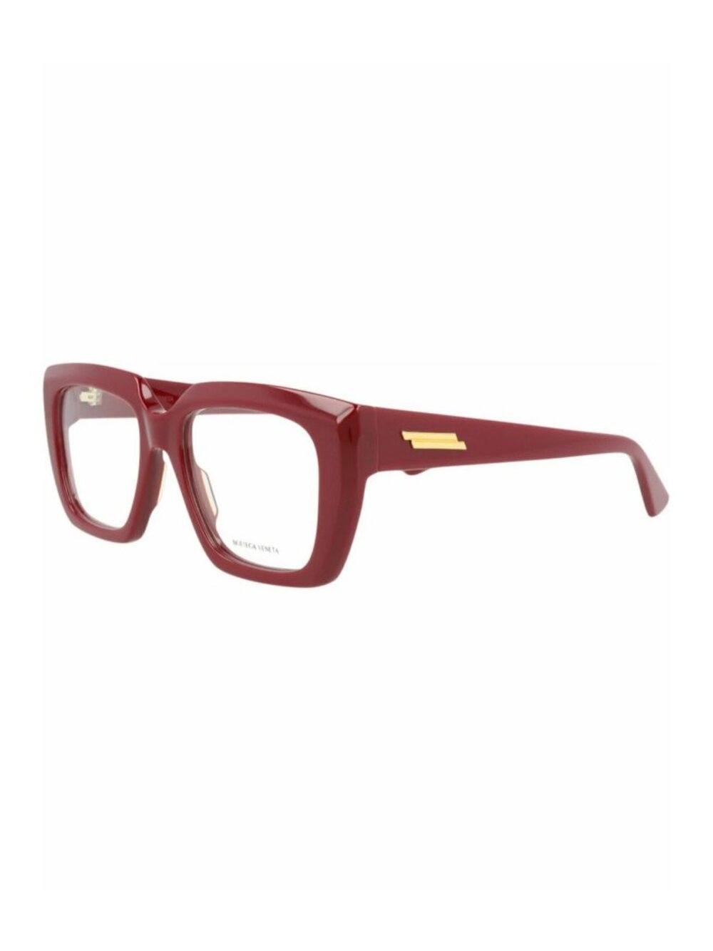 New Bottega Veneta Women's Eyeglasses Square Rectangle Acetate Frame Burgundy